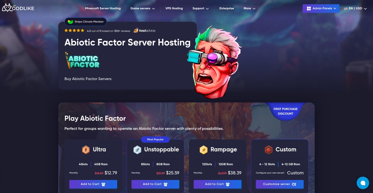 Best Abiotic Factor Server Servers Hosting - Godlike Screenshot