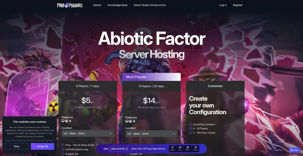 PingPlayers | Abiotic Factor Screenshot
