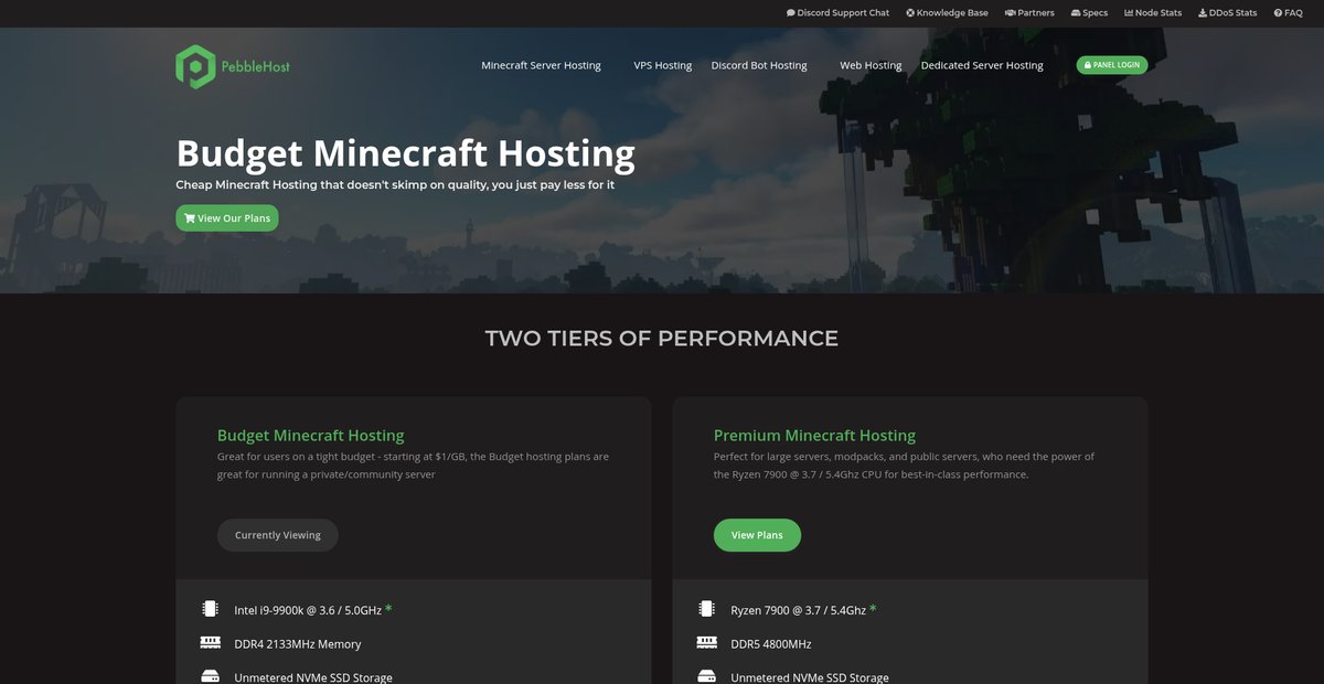 Minecraft Server Hosting | Cheap Budget Provider Screenshot