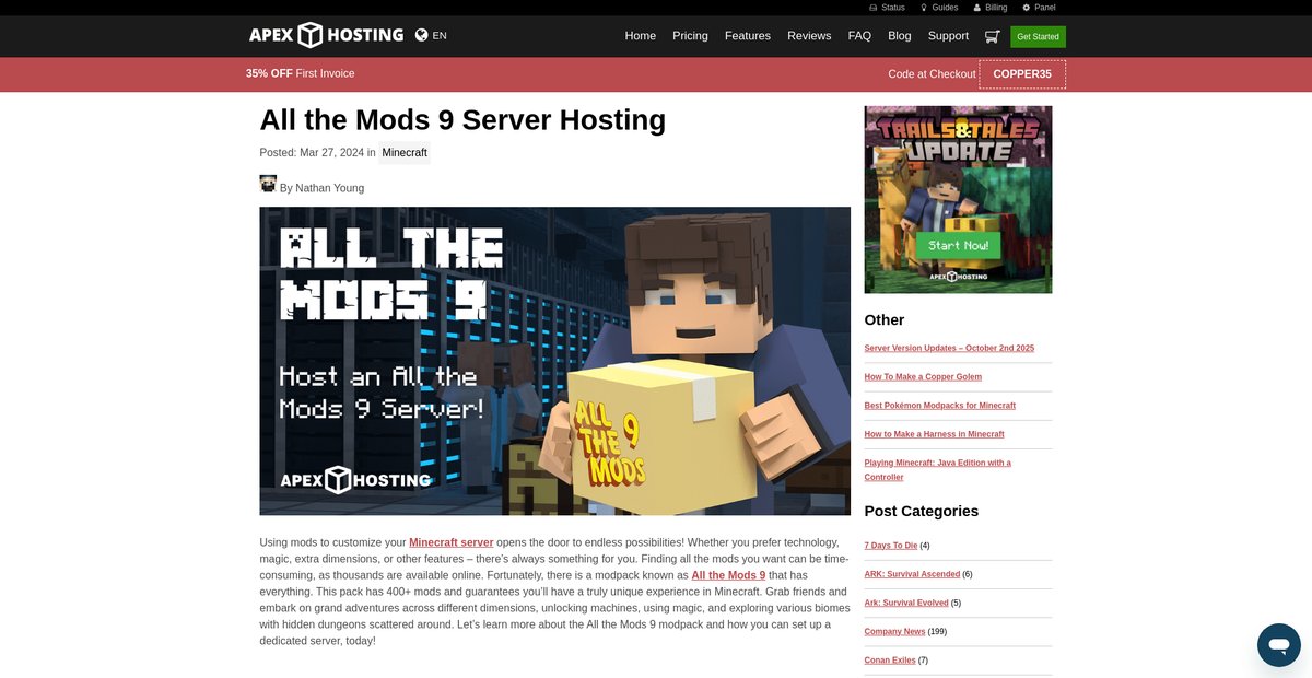 All the Mods 9 Server Hosting Screenshot