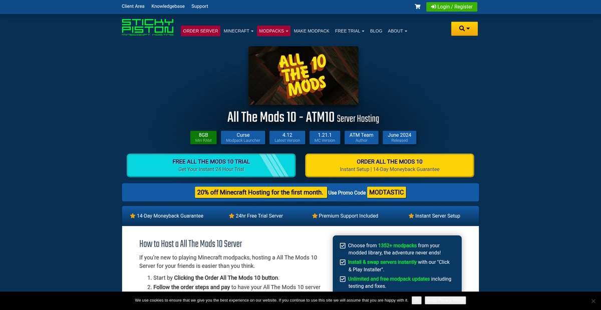 All The Mods 10 - ATM10 Server Hosting Screenshot
