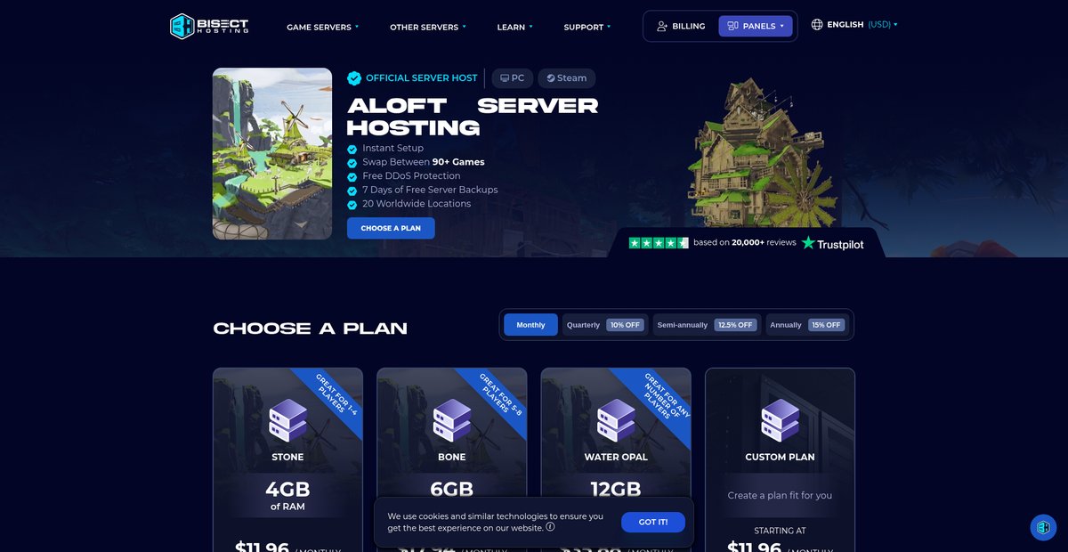 Aloft Server Hosting Screenshot