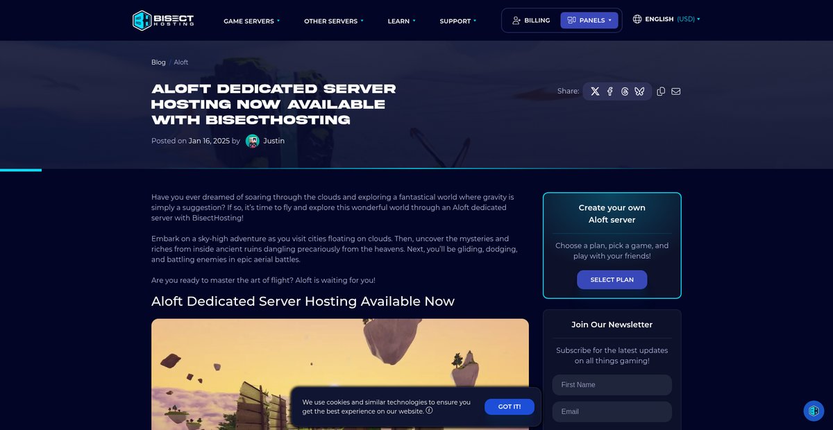 Aloft Dedicated Server Hosting Now Available With BisectHosting Screenshot