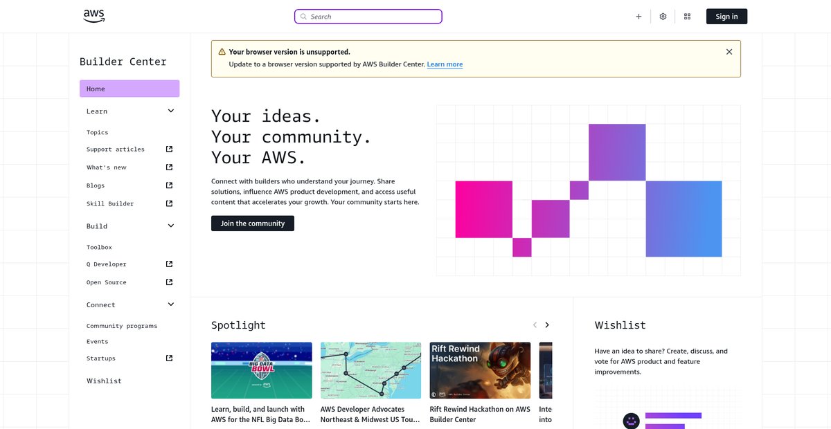 Web Hosting - Amazon Web Services (AWS) Screenshot