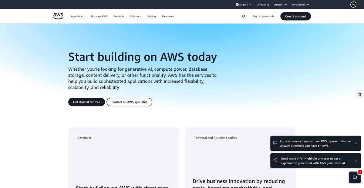 Cloud Computing Services - Amazon Web Services (AWS) Screenshot