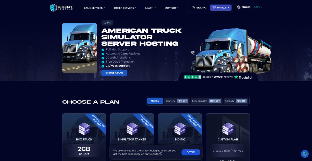 American Truck Simulator Server Hosting | 24/7/365 Screenshot