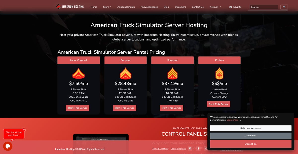 American Truck Simulator Server Hosting Screenshot