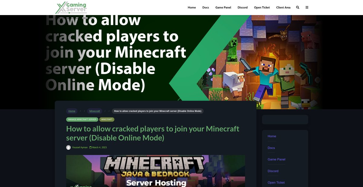 How to allow cracked players to join your Minecraft server ... Screenshot