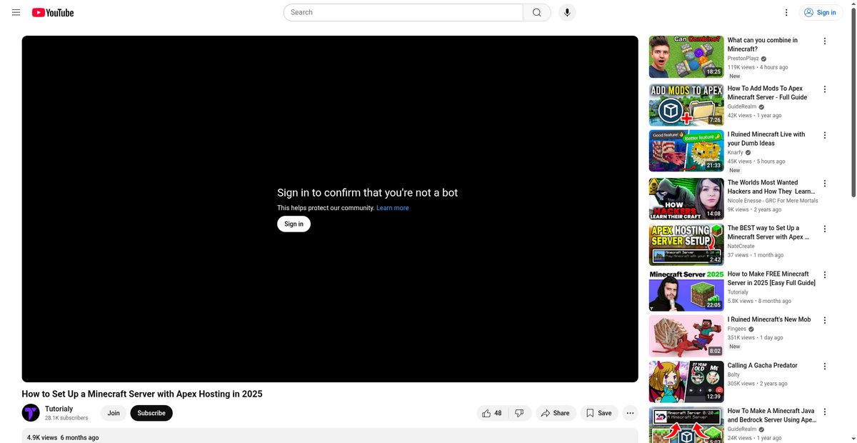 How to Set Up a Minecraft Server with Apex Hosting in 2025 Screenshot