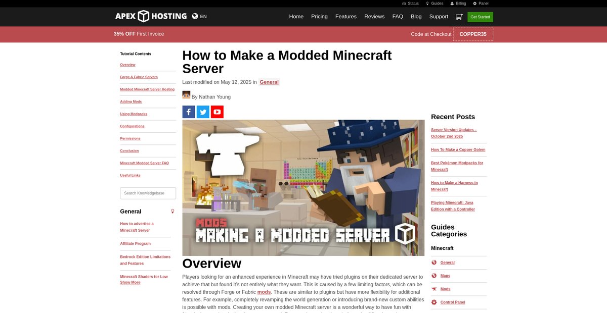 How to Make a Modded Minecraft Server Screenshot
