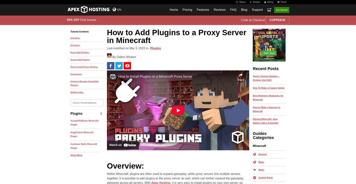 How to Add Plugins to a Proxy Server in Minecraft Screenshot