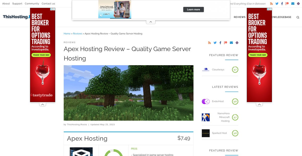 Apex Hosting Review - Quality Game Server Hosting Screenshot