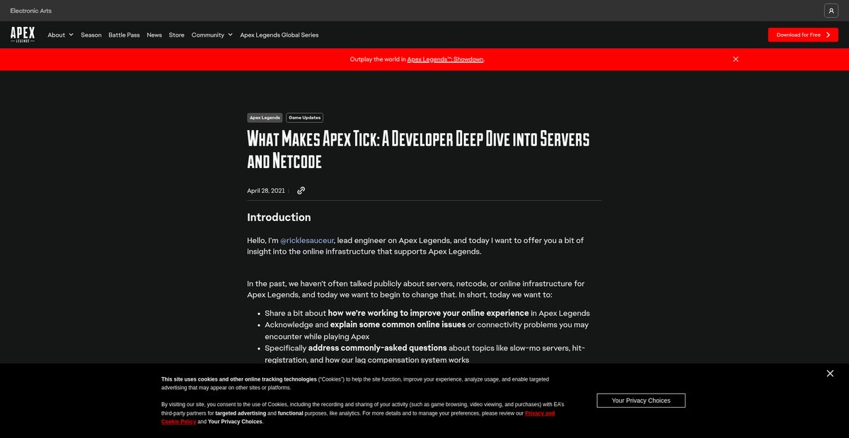 What Makes Apex Tick: A Developer Deep Dive into Servers and Netcode Screenshot