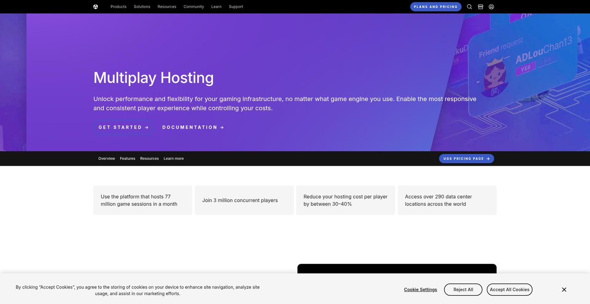 Multiplay Hosting Service | Unity Screenshot