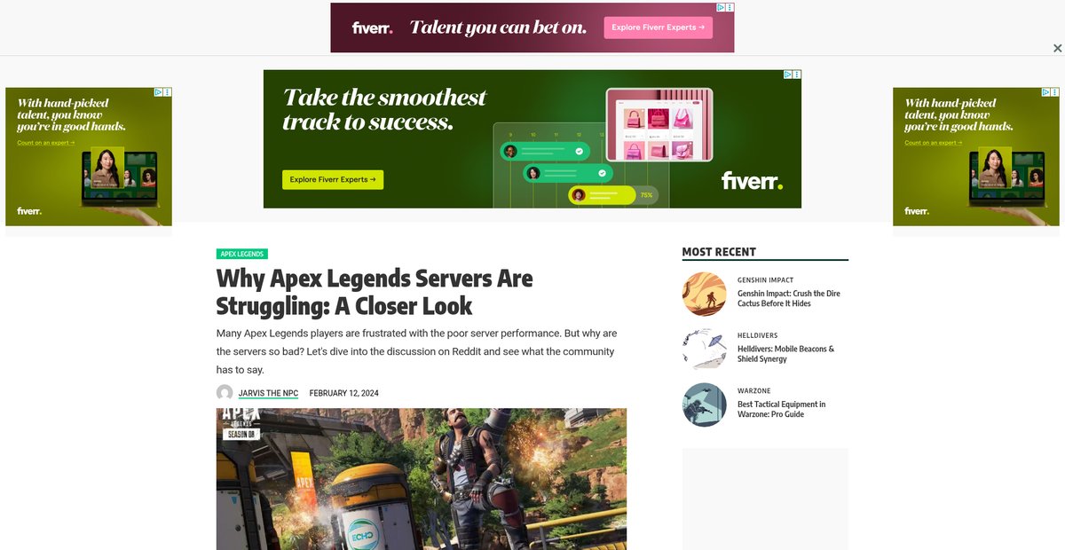 Why Apex Legends Servers Are Struggling: A Closer Look Screenshot