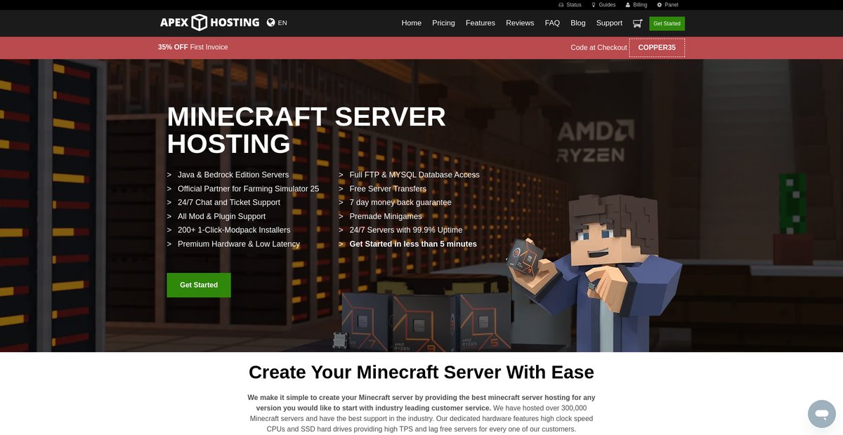 Apex Hosting Screenshot