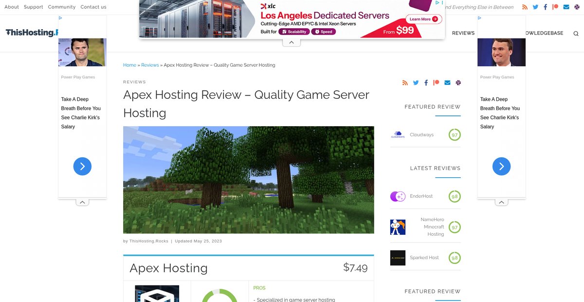 Apex Hosting Review - Quality Game Server Hosting Screenshot