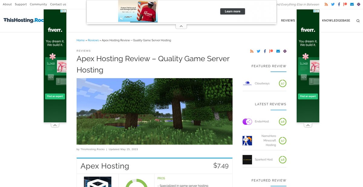 Apex Hosting Review - Quality Game Server Hosting Screenshot