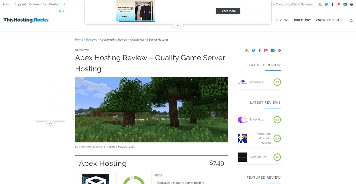 Apex Hosting Review - Quality Game Server Hosting Screenshot
