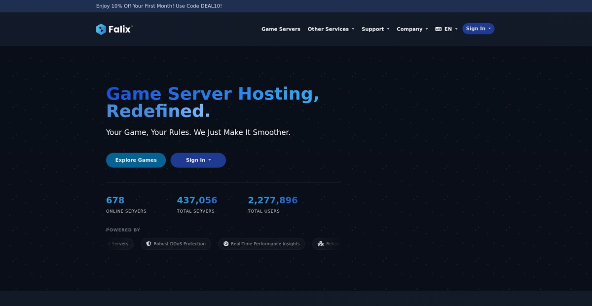 Falix: Minecraft Server Hosting Screenshot