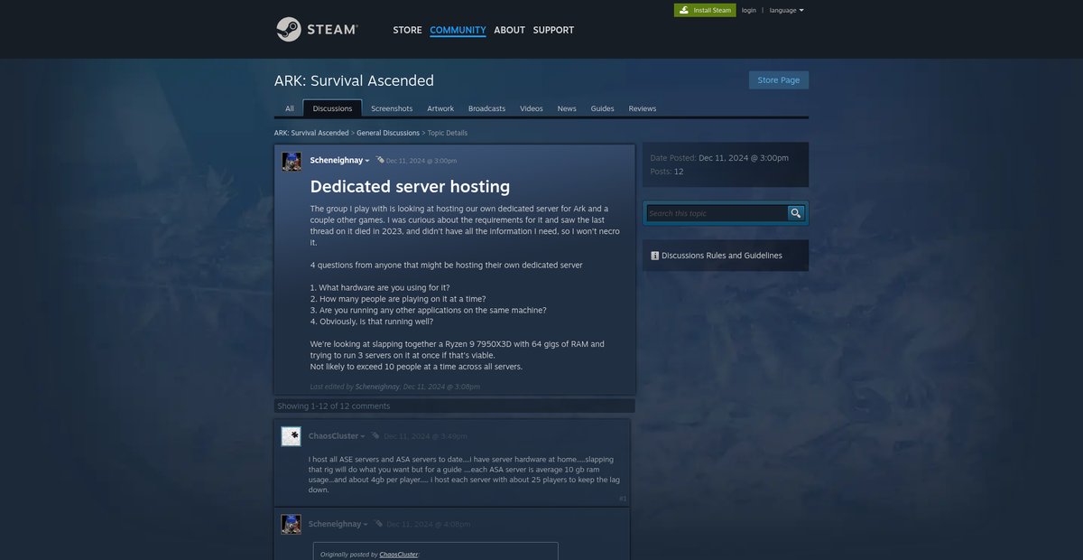 Dedicated server hosting :: ARK: Survival Ascended ... Screenshot