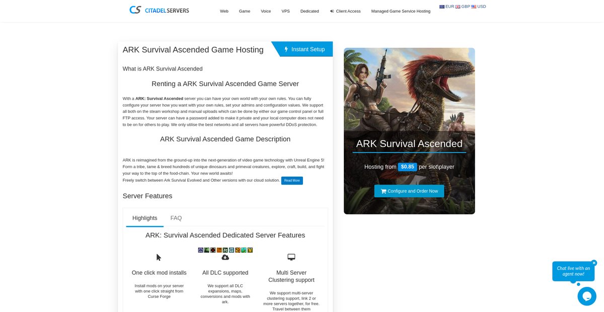 ARK Survival Ascended Game Server Hosting Screenshot