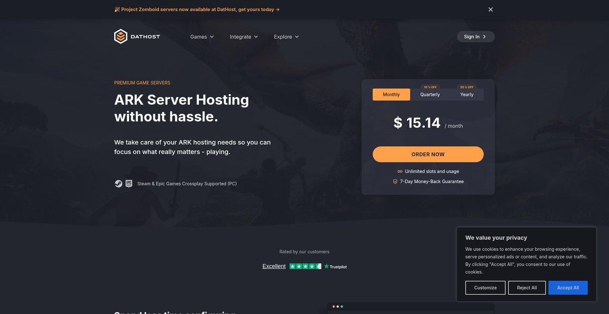 Enjoy ARK Server Hosting Hassle-free Screenshot