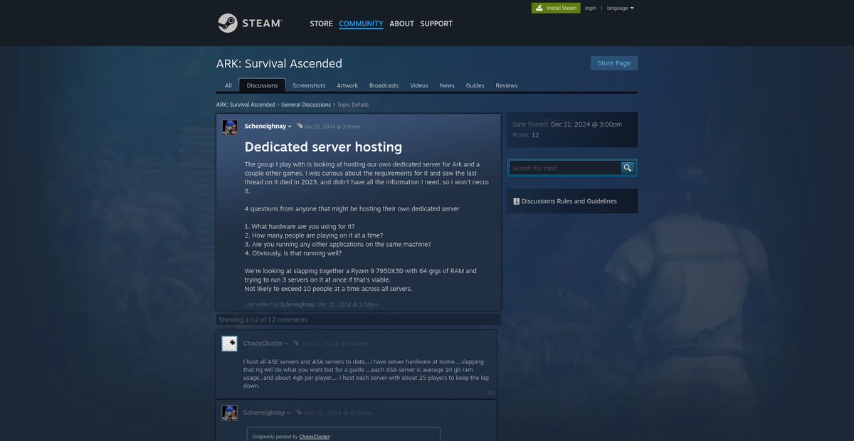 Dedicated server hosting :: ARK: Survival Ascended ... Screenshot