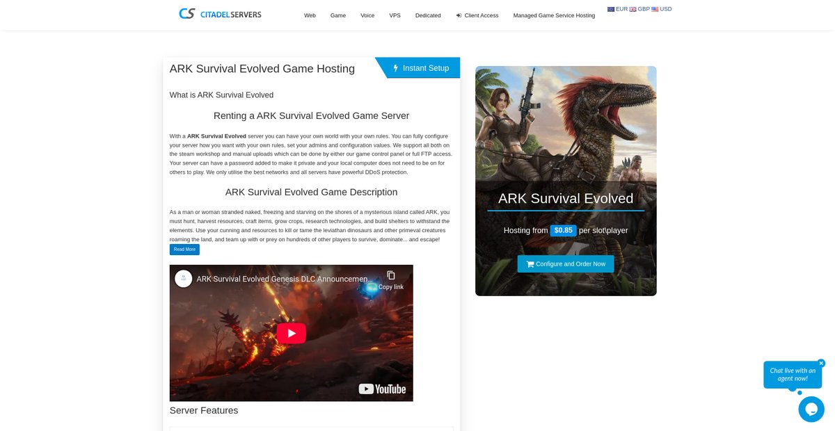 ARK Survival Evolved Game Server Hosting Screenshot