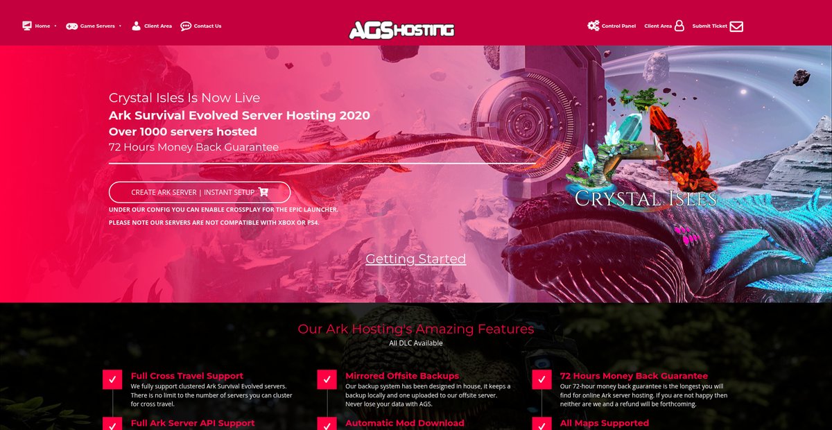 Ark Server Hosting - Rent Extreme Ark Survival Evolved ... Screenshot