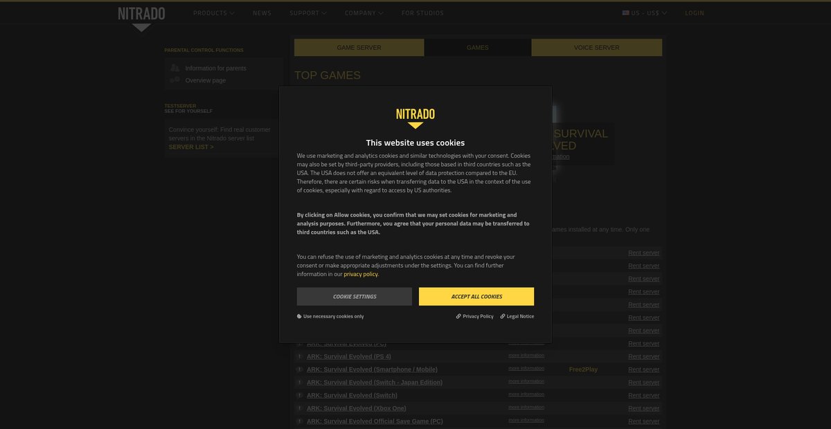 Games | nitrado.net Screenshot