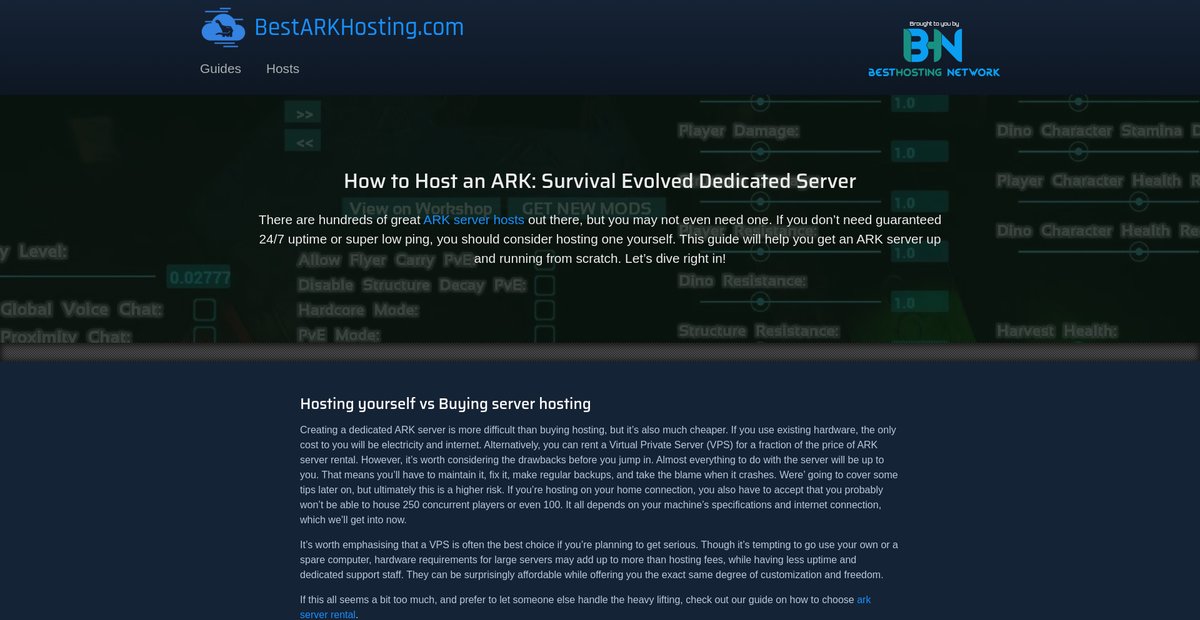 How to Host an ARK: Survival Evolved Dedicated Server Screenshot