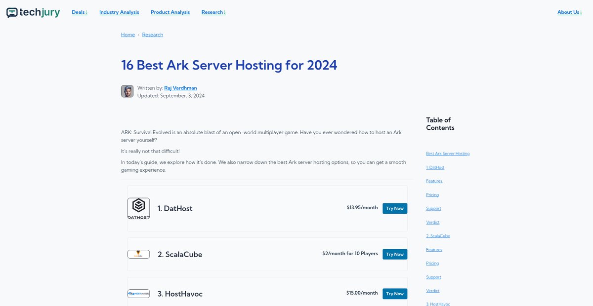 16 Best Ark Server Hosting Providers For 2025[Reviews] Screenshot