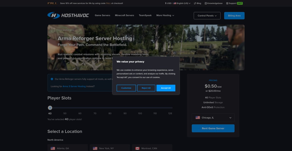 Arma Reforger Server Hosting Screenshot