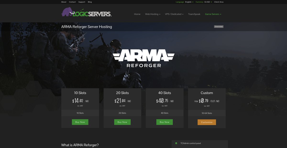 ARMA Reforger Server Hosting | LogicServers Screenshot