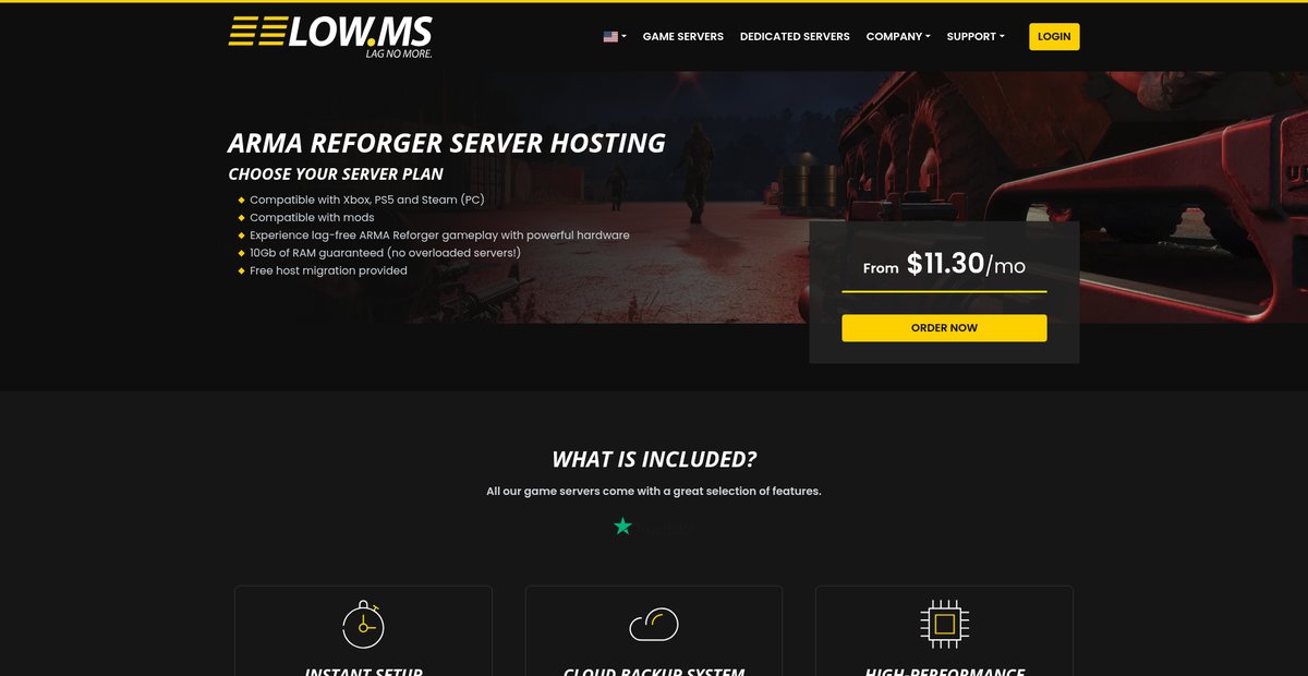 Arma Reforger Server Hosting Screenshot