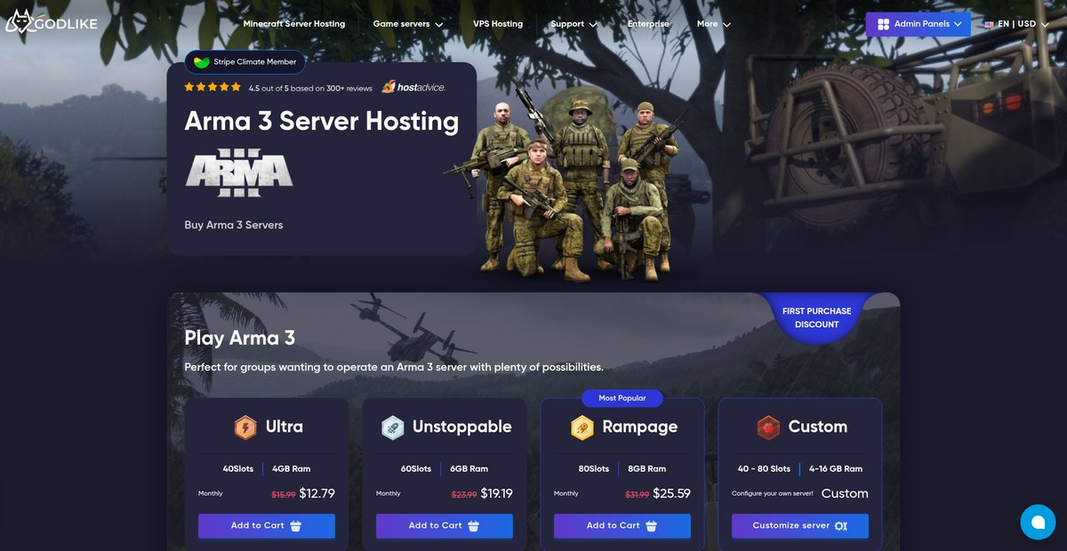 Best Arma 3 Servers Hosting - Godlike Screenshot