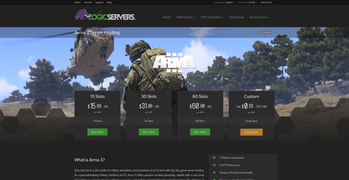 Arma 3 Server Hosting | LogicServers Screenshot