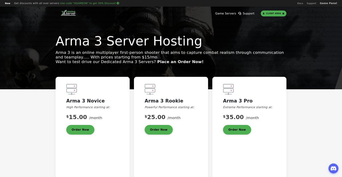 Arma 3 Server Hosting Screenshot