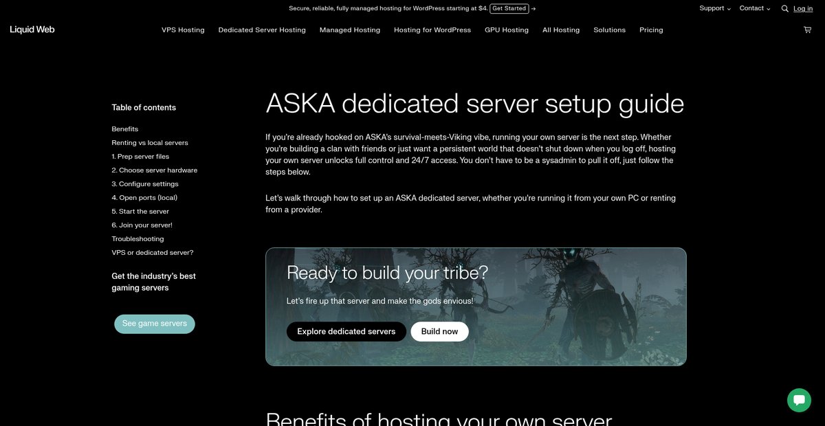ASKA Dedicated Server Setup Guide Screenshot