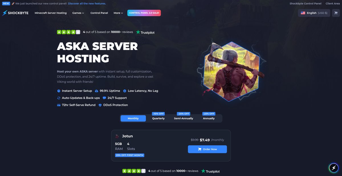 ASKA Server Hosting Screenshot