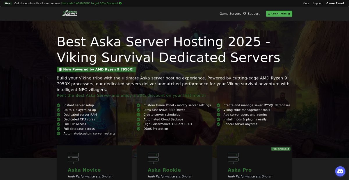 Aska Server Hosting | Best Viking Survival Dedicated Servers 2025 Screenshot
