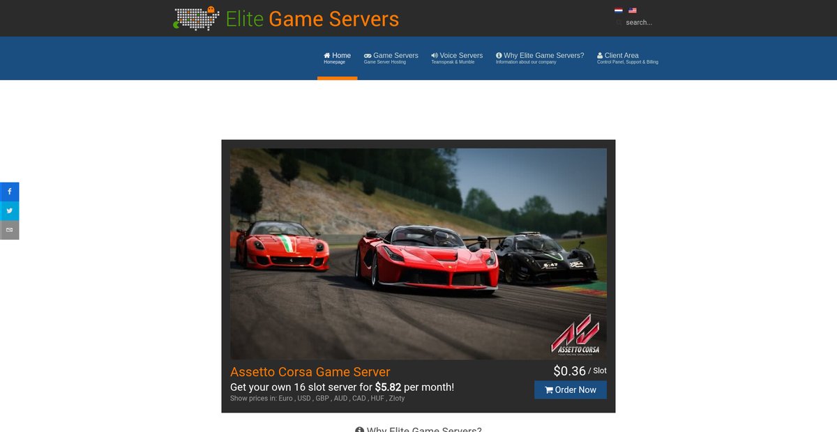 Assetto Corsa Multiplayer Game Server Hosting Screenshot