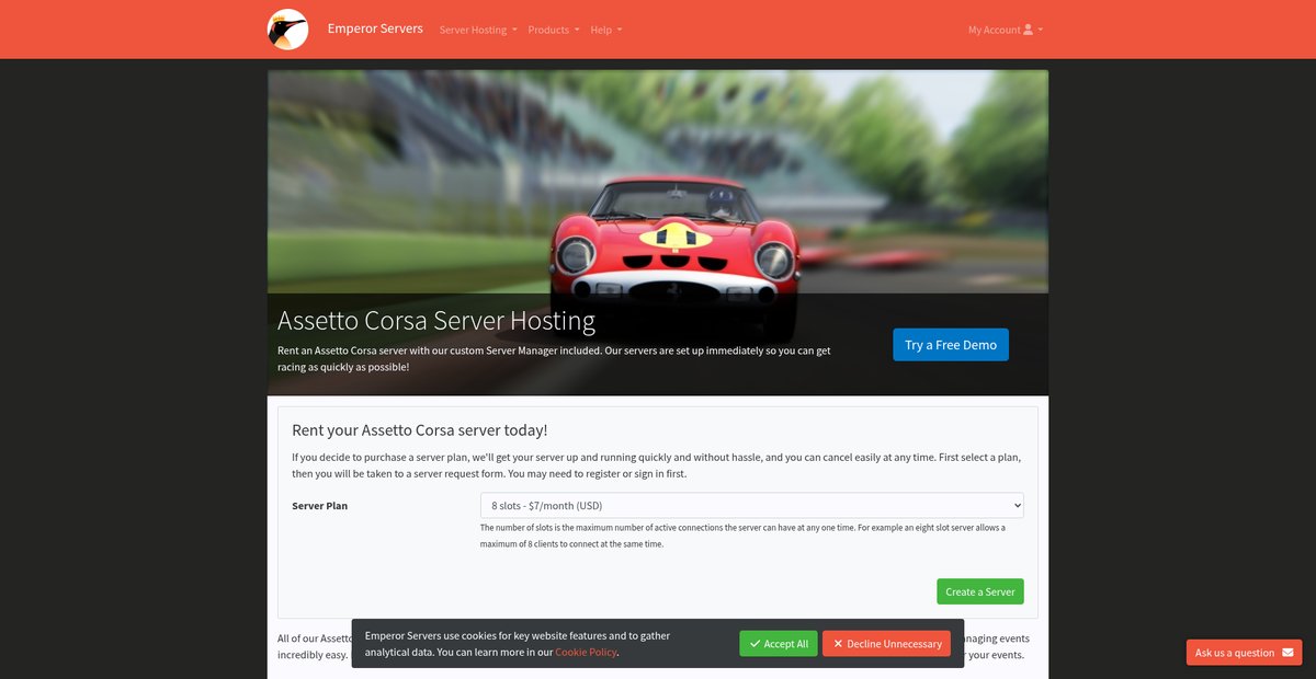 Assetto Corsa Server Hosting Screenshot