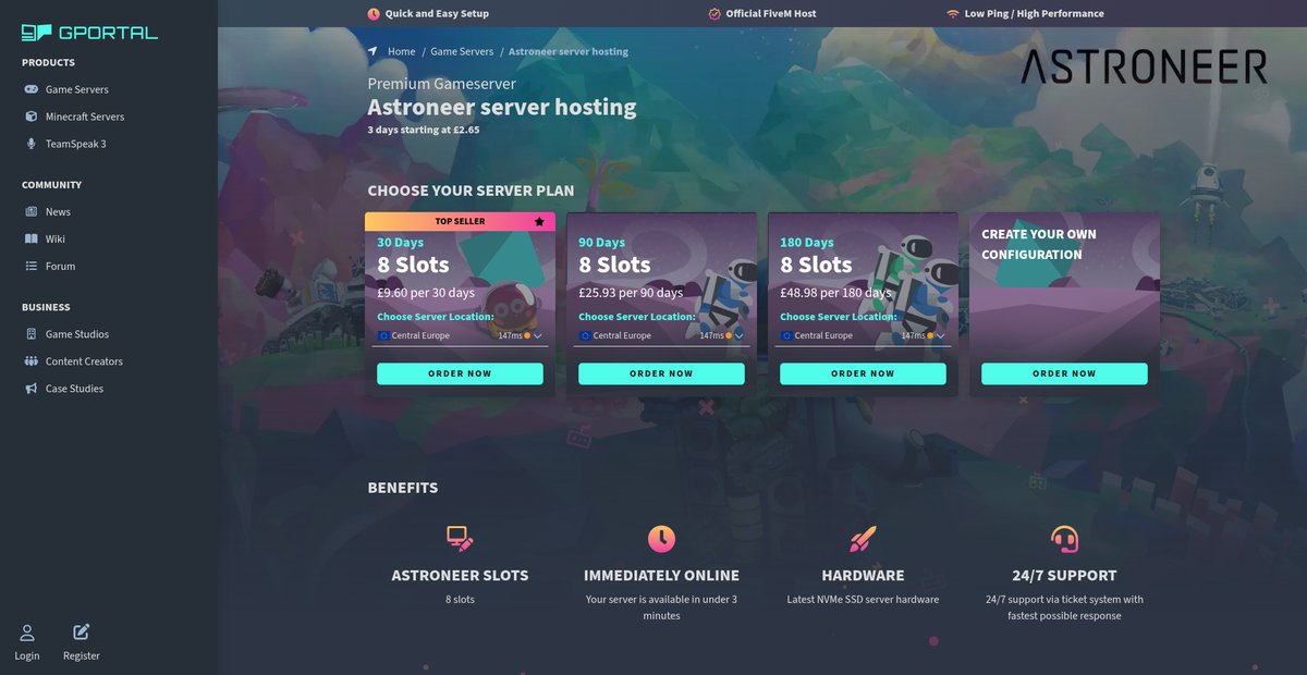 Astroneer server hosting ➜ Rent your ... Screenshot