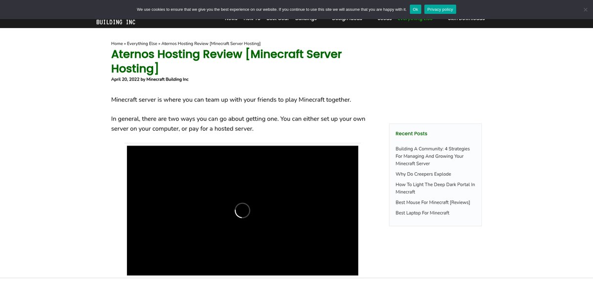 Aternos Hosting Review - The 'Free' Minecraft Server Hosting [2022] Screenshot