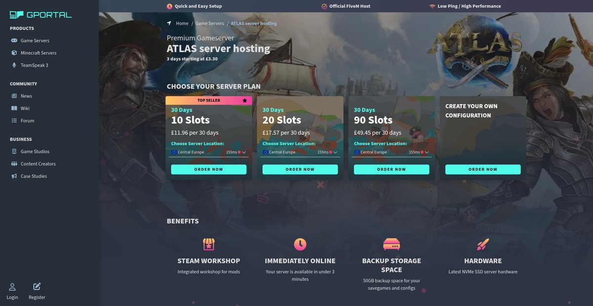 ATLAS server hosting ➜ Rent your g-portal.com Gameserver Screenshot
