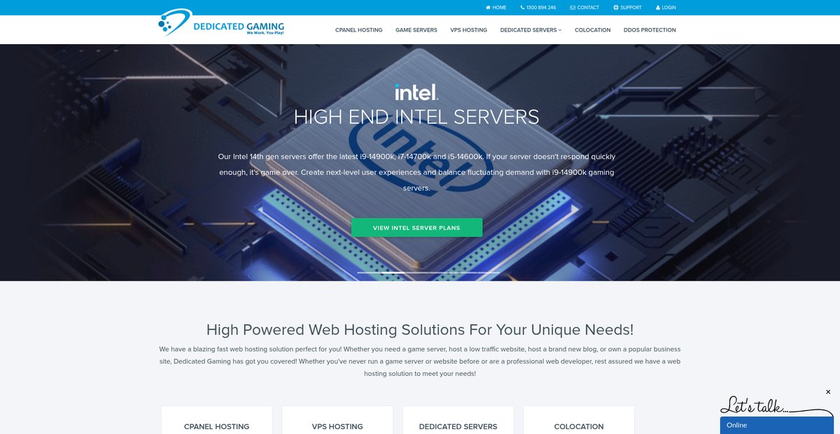 Australian Dedicated Servers, VPS Hosting, Colocation and Game Servers Screenshot