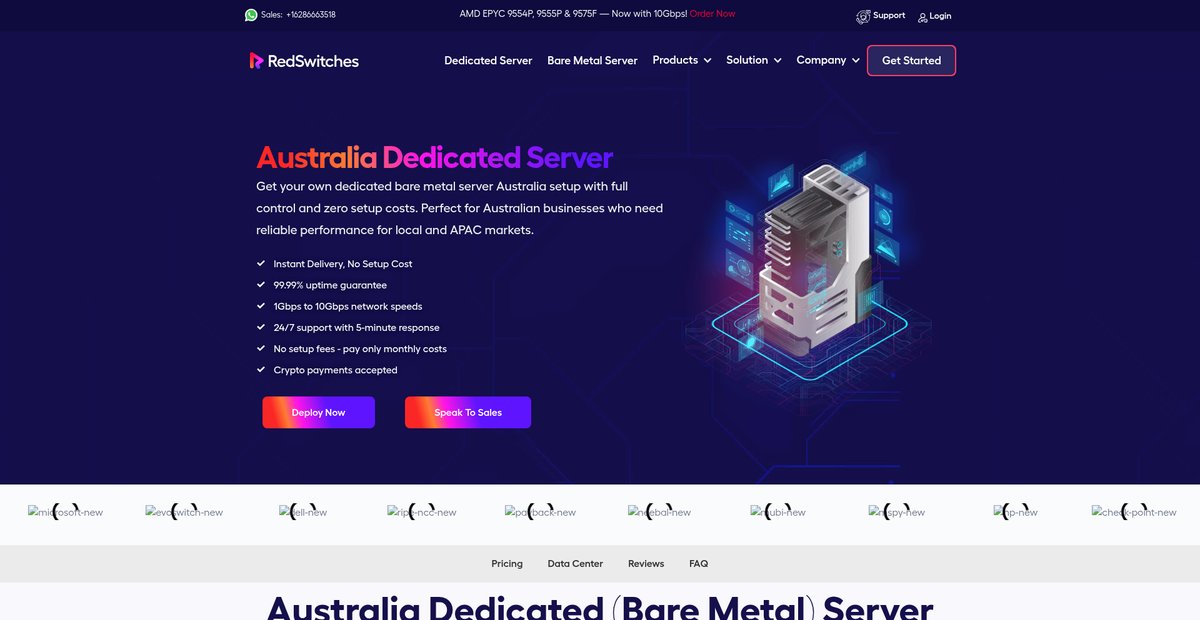 Australia Dedicated Server Hosting Screenshot