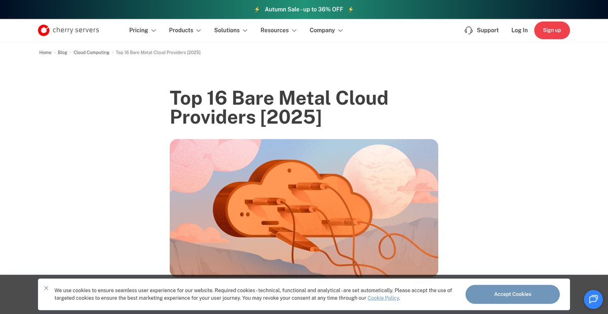 Top 16 Bare Metal Cloud Providers [2025] Screenshot
